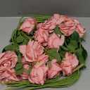 Alecono  Fake Roses, 4in   Flower Head Dusty Pink Artificial Flowers with Stems for Wedding Decorations, Silk Roses Bulk for DIY Home Party Decor