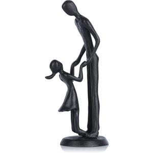 Father Daughter Figurine  Iron Dad and Daughter Gift for Fathers Day, Memorial or Birthday, Sentimental Sculpture Statue from Little Girl, Stepfather or Toddler Daughter, Valentines Gifts
