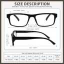 High Magnification Reading Glasses for Men Women with Strong Power TR Readers +5.0, Black + Tortoiseshell