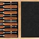 12-Pieces Woodworking Wood Carving Tools Chisel Set with Wooden Box, Razor Sharp CR-V 60 Steel Blades