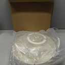 Divided Rotating Serving Tray with Lid and Handle, Portable Snackle Box for Fruits Snacks Veggie Charcuterie, Clear Lazy Susan Organizer and Fridge Storage Container for Adults Child (1PCS,12" L (White)