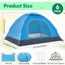 Woanger 6 Pack Bulk 2 Person Camping Tents for Homeless Lightweight Outdoor Tent with Rain Fly and Carrying Bag, Waterproof Windproof Setup Pop Up for Homeless Camping Backpacking, 78.74 x 59.06 x 43.31 inch