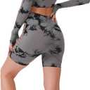 Tie Dye Workout Shorts for Women High Waist Scrunch Butt Lift Seamless Booty Gym Yoga Shorts (L)
