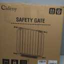 Baby Gate No Drilling, 29"-40" Auto Close Dog Gate Indoor for Doorways & Stairs, Pressure Mounted Adjustable Pet Gate, Easy Walk Through Child Gate for Children & Pets Stroller Friendly, White