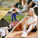 DHSO 7 Pairs Cushioned Ankle Compression Socks for Women Running Wicking Socks with Arch Support, L/XL