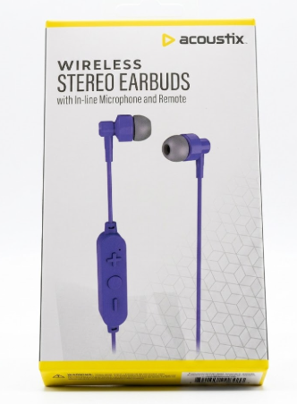 Acoustix Wireless Stereo Earbuds Headphones
