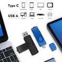 AreTop 32GB USB C Thumb Drive Dual USB 2.0 Flash Drive 32GB USB Drive Swivel Design 2-in-1 Portable Type-C Memory Stick for Android Smartphone, Computers, MacBook, Tablets, PC, 10 Pack