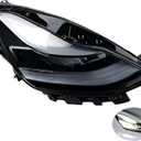 Full LED Headlights Assembly, Compatible with 2021-2023 Tesla 3 Tesla Y Base Mayor Performance Long Range Standard Estandar, Replace 1514953 151495300C Right Passenger Side Front Head Lights Assembly