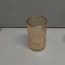 DASITON Makeup Brush Holder Organizer, Crystal Glass Makeup Brushes Storage Holder, Vintage Make Up Brush Cup for Vanity, Pen Pencil Holder for Desk, Toothbrush Holders for Bathroom (Coffee L)