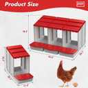 Chicken Nesting Boxes,3 Hole Nesting Box for Chicken Coop, Rolling Egg Collection and Protection Nesting Boxes
