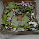 Spring Wreaths for Front Door Summer Wreath with Pansy Flower,Lamb Ear Leaves,Ivy Leaf for Indoor Outdoor Farmhouse Porch Wall Holiday Window Decoration