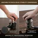 3 x Ninja Luxe Cafe Espresso Tamping Base, Professional Portafilter Holder Support for ES601 ES655 ES701, Universal 51-58mm Matte Non-Slip Stability Station ﻿