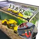 13.8 Feet DIY Magnetic Fish Aquarium Anti-Jumping net Cover, Mesh Screen Netting for Fish Aquarium Screen Top Cover, Reptiles from Jumping Out