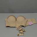 SEA BBOT Women Anti-Slip Strapless Bra Longline Padded Push Up Bra Size 32A Dark Beige
