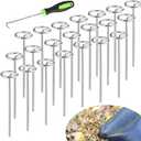 50PCS Landscape Fabric Staples Stakes Pins 6 Inch,Circle Top Garden Staples Weed Barrier Stakes for Securing Garden Fabric Ground Sheets and Fleece,More Holding Power Than U-Shape Landscape Pins