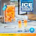 2.2 Gallon Glass Beverage Dispenser With Stand | Glass Water Dispenser With Stand | Leakproof Spigot | Ideal for Hot and Ice Cold Drinks | Perfect for Breakfast, Parties, Weddings