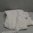 Gxi Beige Striped Sheer Curtain Tie Up Balloon Curtain for Kitchen Bathroom Rod Pocket Farmhouse Linen Voile Valance for Living Room Small Window 1 Panel Width 55 x 47 inches Length