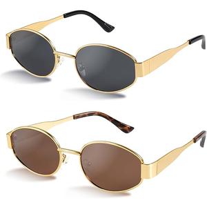 Sunglasses For Women And Men UV400 Sun Glasses Alloy Oval Eyewear