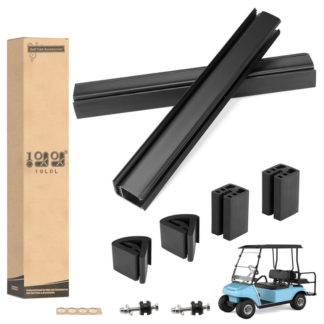 10L0L Golf Cart Windshield Mounting Clips Kit for Club Car DS Precedent 1994-up OEM 101444101 102005801 102163001 Include 12.6" Windshield Sash Clips & Bottom & Retaining Clips Fits 1" X 1" Tube
