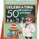 OJsensai Funny 50th Birthday Card for Men Him, Humorous 50 Year Old Birthday Gifts Decorations for Brother Dad Husband Adults