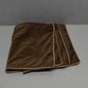 2 Pack Velvet Decorative Throw Pillow Covers, 18"x18", Brown and Camel, Solid, Modern, Contrast Piping, Indoor Use, Bedroom & Living Room