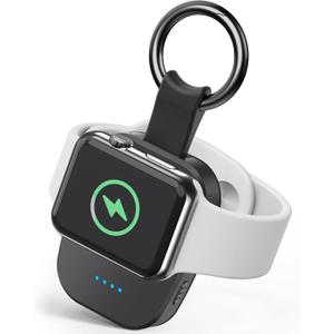 Portable Wireless Charger for iWatch, Compact Magnetic 1200mAh Power Bank Keychain Style, Apple Watch Accessories Compatible for All Apple Watch Series