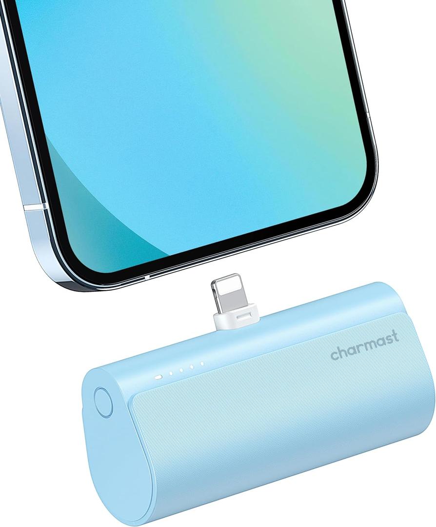 Charmast Small Portable Charger 5000mAh, Ultra-Compact 20W PD Fast Charging Power Bank Mini Battery Pack Compatible with iPhone 14/14 Pro Max/13/13 Pro Max/12/12 Pro Max/11/XR/X/8/7/6, and More (Blue)