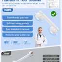 2 Pack Grab Bars for Bathtubs and Showers, 11 Inch Bathroom Safety Grip No Drilling & Waterproof, 230lbs Heavy Duty Shower Handle Removable Bath Handrails for Seniors and Elderly, White