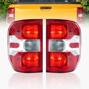 PAANLOK OE-Style Tail Lights for 2022 2023 2024 Ford Maverick and Maverick Hybrid XL XLT, Driver & Passenger Side Pair, Direct Fit Replacement, With Bulbs & Harness, OE Red