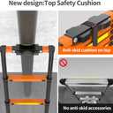 Telescoping Ladder,12.5 FT Extension Ladder, Heavy Duty 330lbs Max Capacity, Multi-Purpose Collapsible Ladder for RV or Outdoor Work