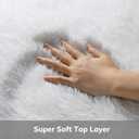 Ophanie Ultra Soft Fluffy Area Rugs for Bedroom, Luxury Shag Rug Faux Fur Non-Slip Floor Carpet for Living Room, Kids Room, Baby Room, Girls Room, and Nursery - Modern Home Decor, 3x5 Feet White