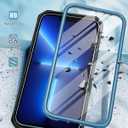 FNTCASE for iPhone 13 Pro-Max Case: Military Grade Shockproof Full Protective Rugged Cell Phone Cover with Kickstand & Belt-Clip Holster, Drop Proof Hard 13 Pro-Max Cases 5G - 6.7 Inch Blue