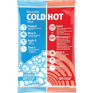 MUELLER Sports Medicine Reusable Cold & Hot Pack, Ice Pack for Injuries and Pain Relief, Blue (10.4"x5" Non-Beaded (Pack of 1))