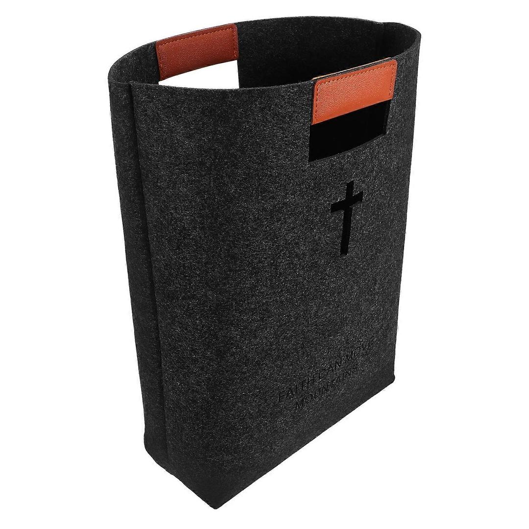 Iplusmile Felt Bible Tote Bag with Comfortable Handles Large Capacity Bible Storage Bag for Women Men Grocery Shopping Travel and Study