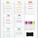 Lincia Magnetic to Do List Whiteboard for Wall 24" x 18" Large Weekly Dry Erase Board, Hanging Double-Side White Board Calendar for Planning Drawing Memo Home Kitchen Office(White)