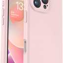 Vooii Compatible with iPhone 16 Pro Case, Liquid Silicone Upgrade [Camera Protection] [Soft Anti-Scratch Microfiber Lining] Shockproof Phone Case for iPhone 16 Pro 6.3 inch - Chalk Pink