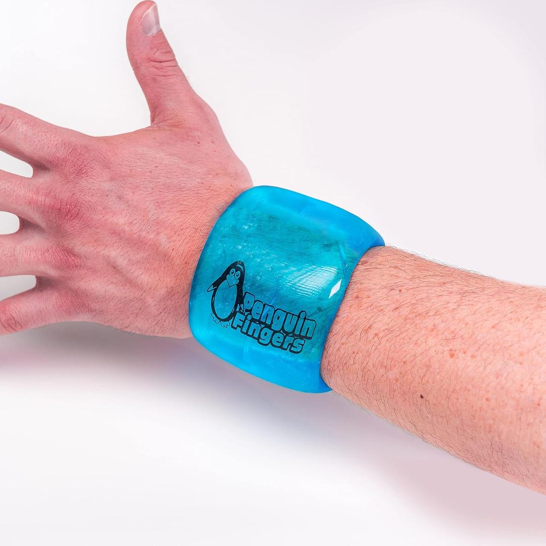 Wrist Cold Gel Ice Pack, Reusable Soft Gel Compression Wrap, Therapy Sleeve, Pain Relief for Injuries, Carpal Tunnel, and Sore Joints - No-Toxins and Latex-Free, Size: S/M