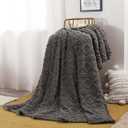 Large Throw Blanket, Fleece Throw Blanket, Super Soft Warm Solid Fleece Blanket Throw Rug Sofa Bedding, Throw Blanket for Couch, Bed 70 * 100cm (Grey)