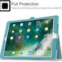 Fintie Folio Case for iPad Pro 12.9 (2nd Gen) 2017 / iPad Pro 12.9 (1st Gen) 2015 - [Corner Protection] Premium PU Leather Smart Stand Protective Cover with Auto Sleep/Wake (Emerald Marble)