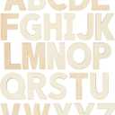 Bright Creations Wooden Block Letters - 36-Piece, 6 in - Unfinished Wood Cutouts for DIY Paint & Craft Projects - 3D Alphabet Letters for Wall Decor