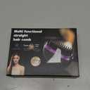 Mini Straightener Brush,Rechargeable Portable Hair Straightener Comb with 3 Temperature Settings,Fast Heating Anti Scald Flat Iron for Travel and Home Use (Purple)