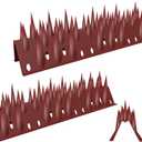 Bird Spikes,Brown, 12 Pack,New Roof Overhang Spikes, Pigeon Spikes for Fence, Outdoor,Garden, Keep Raccoon Seagull Away, Cat Fence Anti Climb, 11.8Feet