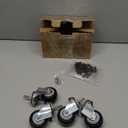 Finnhomy Stem Caster Wheels 2 Inch Heavy Duty Threaded Swivel Casters 1/4" - 20 x 2 Set of 4 for Wire Shelve Wheels P Anti-wear Smooth Casters, Black