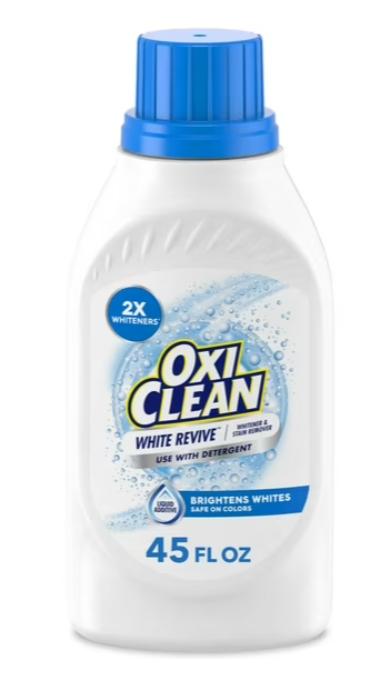 OxiClean White Revive Whitener & Stain Remover Liquid Additive, 45 fl oz