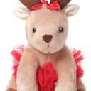 Bearington Darling Dancer Ballerina Reindeer Stuffed Animal, 7 Inch Stuffed Reindeer Christmas Doll, Ideal Christmas Plush Toy Gift for Toddlers, Kids & Teens, for Ages 3-14