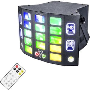 5 in 1 Disco Light DJ Light with Butterfly Beam Wash Pattern Strobe and 3535 LED Effect, Remote and DMX Control for Stage Wedding Bar Karawa Church Disco Show Party Lights...
