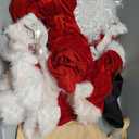 dgdgbaby Santa Claus Costume for Men Women Adult - 9pc. Deluxe Costume Santa Suit Outfit (3X-Large, Maroon)