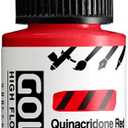 High Flow Acrylics by GOLDEN, Quinacridone Red, 1 fl. oz. Bottle, Professional Acrylic Paint, Semi-Transparent