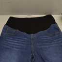 V VOCNI Maternity Denim Shorts Over The Belly Rolled Cuff Midrise Bermuda Short Pregnancy Jean Shorts, Size XXL