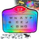 LED Letter Bottle Presenter, VIP Bottle Service Sign Color Display Lights with 4 Sets Letters & 1 Numbers Kit, Hand Holding Light Box Sign for Party, Bar & Night Club (vip)